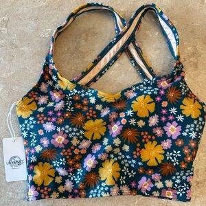 NWT Livy & Kate Bali Floral Crossover Swim Top